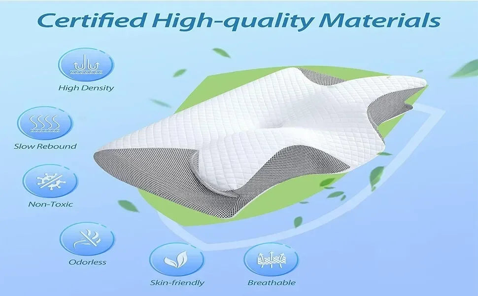 New Horn Butterfly Pillow Neck Pillow Sleeping Pillow Slow Rebound Memory Pillow Cervical Spine Pillow Pillow Core