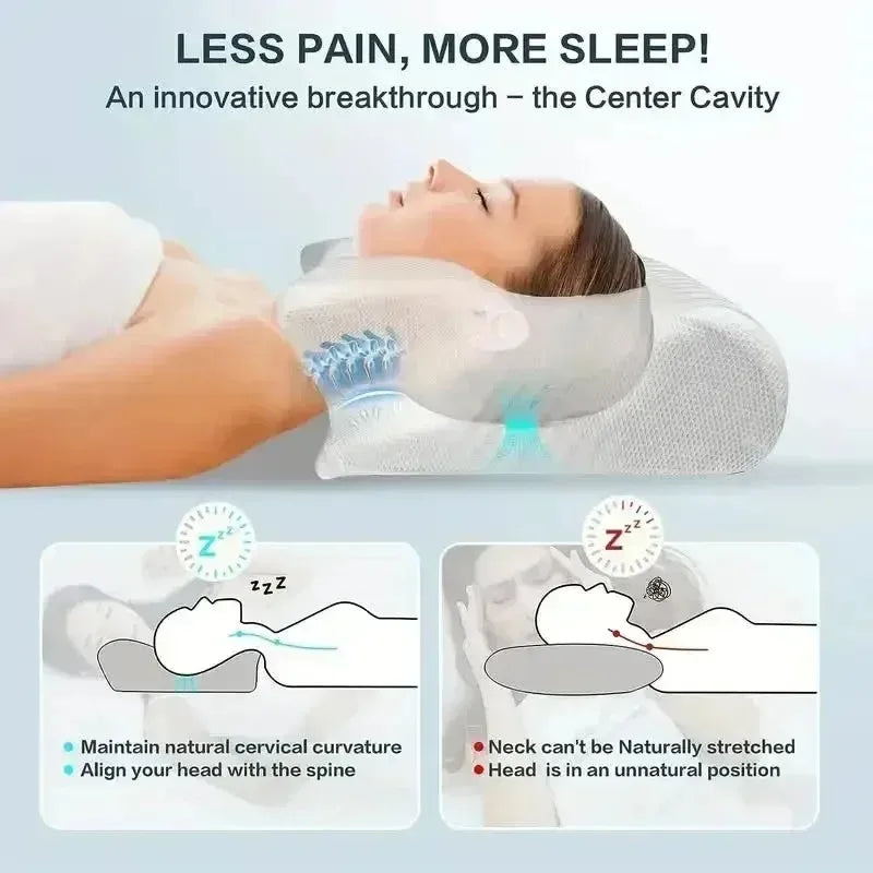 New Horn Butterfly Pillow Neck Pillow Sleeping Pillow Slow Rebound Memory Pillow Cervical Spine Pillow Pillow Core