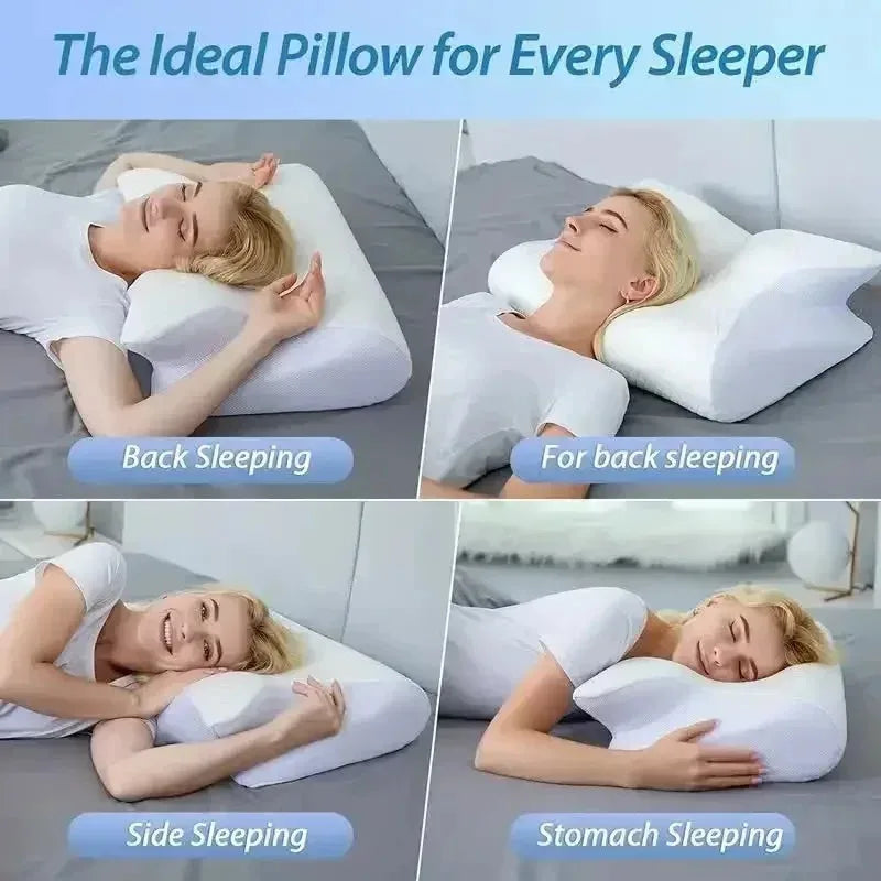 New Horn Butterfly Pillow Neck Pillow Sleeping Pillow Slow Rebound Memory Pillow Cervical Spine Pillow Pillow Core